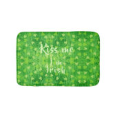 St Patrick's Day Green Shamrock Pattern Bath Mat (Voorkant)