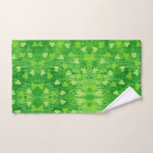 St Patrick's Day Green Shamrock Pattern Hand Towel Handdoek (Handdoek)