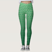 St Patricks Day Green Shamrock Pattern Leggings (Voorkant)