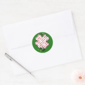 St Patrick's Day Green Shamrock Photo Lijst Ronde Sticker (Envelop)