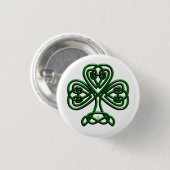 St Patricks Day Green Shamrock Ronde Button 3,2 Cm (Voorkant /achterkant)