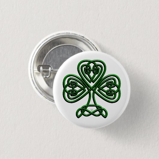 St Patricks Day Green Shamrock Ronde Button 3,2 Cm (Voorkant /achterkant)