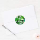 St Patrick's Day Green Shamrock Ronde Sticker (Envelop)