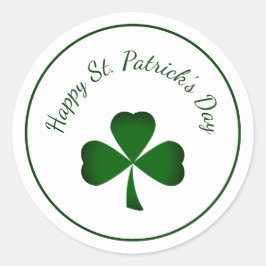 St. Patrick's Day Green shamrock Ronde Sticker