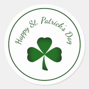 St. Patrick's Day Green shamrock Ronde Sticker