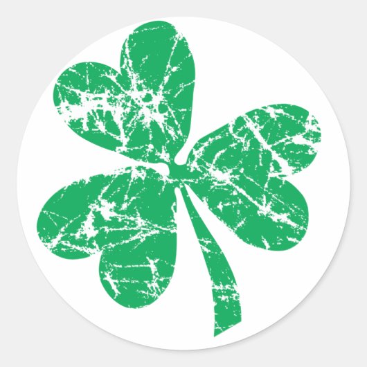 St. Patrick's Day Green Shamrock Ronde Sticker (Voorkant)