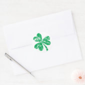 St. Patrick's Day Green Shamrock Ronde Sticker (Envelop)