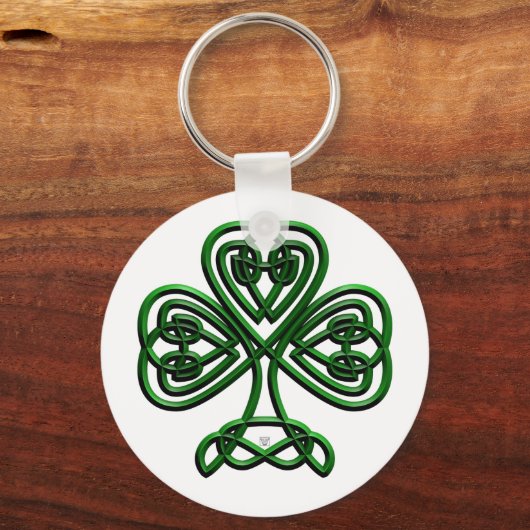 St Patricks Day Green Shamrock Sleutelhanger (Voorkant)