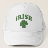St Patricks Day Green Shamrock Snapback Trucker Pet (Voorkant)