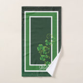 St. Patrick's Day Green Shamrock Vine Irish Party Bad Handdoek (Handdoek)