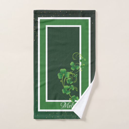 St. Patrick's Day Green Shamrock Vine Irish Party Bad Handdoek (Handdoek)