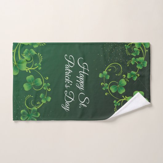St. Patrick's Day Green Shamrock Vine Irish Party Bad Handdoek (Handdoek)