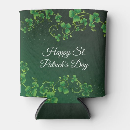 St. Patrick's Day Green Shamrock Vine Irish Party Blikjeskoeler (Voorkant)