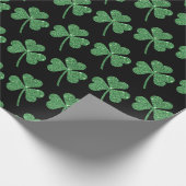 St. Patrick's Day Green Shamrock Vine Irish Party Cadeaupapier (Hoek)