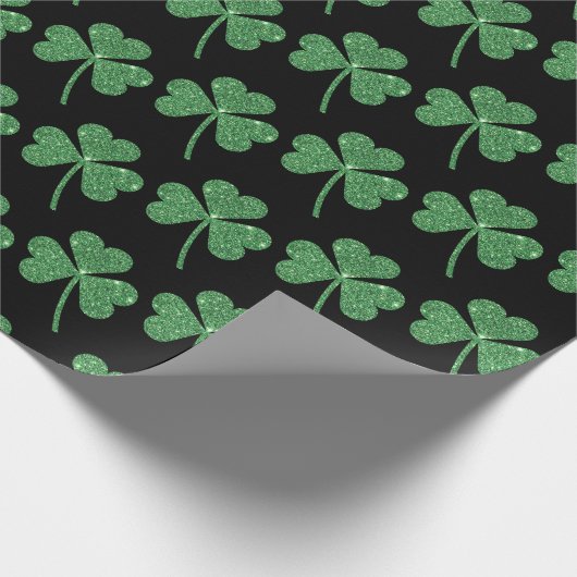 St. Patrick's Day Green Shamrock Vine Irish Party Cadeaupapier (Hoek)