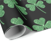 St. Patrick's Day Green Shamrock Vine Irish Party Cadeaupapier (Rol Hoek)