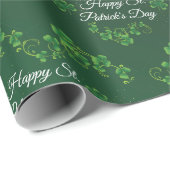 St. Patrick's Day Green Shamrock Vine Irish Party Cadeaupapier (Rol Hoek)