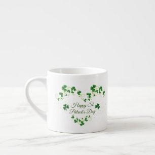 St. Patrick's Day Green Shamrock Vine Irish Party Espresso Kop