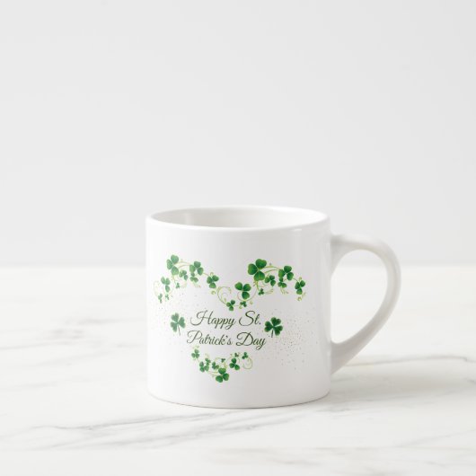 St. Patrick's Day Green Shamrock Vine Irish Party Espresso Kop (Rechts)