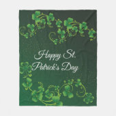 St. Patrick's Day Green Shamrock Vine Irish Party Fleece Deken (Voorkant)