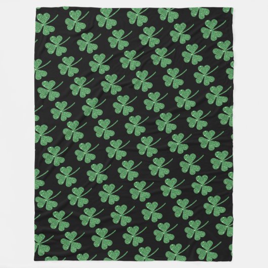 St. Patrick's Day Green Shamrock Vine Irish Party Fleece Deken (Voorkant)