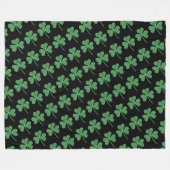St. Patrick's Day Green Shamrock Vine Irish Party Fleece Deken (Voorkant (Horizontaal))