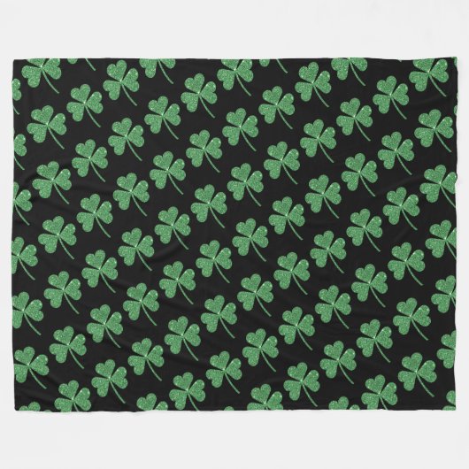 St. Patrick's Day Green Shamrock Vine Irish Party Fleece Deken (Voorkant (Horizontaal))