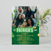 St. Patrick's Day Green Shamrock Vine Irish Party Folie Feestdagenkaart (Staand Voorkant)