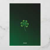 St. Patrick's Day Green Shamrock Vine Irish Party Folie Feestdagenkaart (Achterkant)