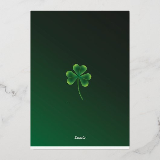 St. Patrick's Day Green Shamrock Vine Irish Party Folie Feestdagenkaart (Achterkant)