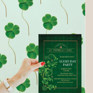 St. Patrick's Day Green Shamrock Vine Irish Party Folie Feestdagenkaart
