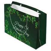 St. Patrick's Day Green Shamrock Vine Irish Party Groot Cadeauzakje (Achterkant Gekanteld)