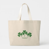 St. Patrick's Day Green Shamrock Vine Irish Party Grote Tote Bag (Achterkant)