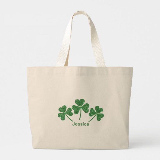 St. Patrick's Day Green Shamrock Vine Irish Party Grote Tote Bag (Achterkant)