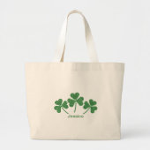St. Patrick's Day Green Shamrock Vine Irish Party Grote Tote Bag (Voorkant)