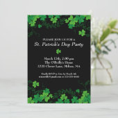 St. Patrick's Day Green Shamrock Vine Irish Party Kaart (Staand voorkant)