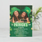 St. Patrick's Day Green Shamrock Vine Irish Party Kaart (Staand voorkant)