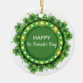 St. Patrick's Day Green Shamrock Vine Irish Party Keramisch Ornament (Voorkant)