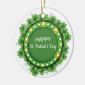 St. Patrick's Day Green Shamrock Vine Irish Party Keramisch Ornament (Links)