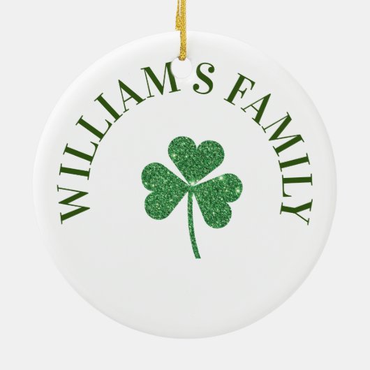 St. Patrick's Day Green Shamrock Vine Irish Party Keramisch Ornament (Achterkant)