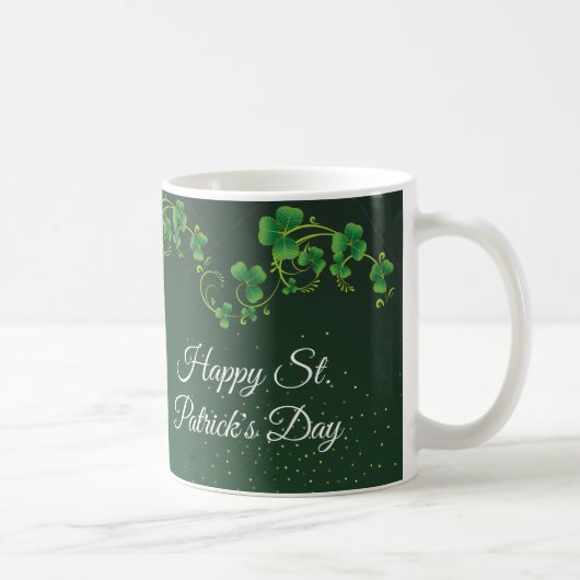 St. Patrick's Day Green Shamrock Vine Irish Party Koffiemok (Rechts)