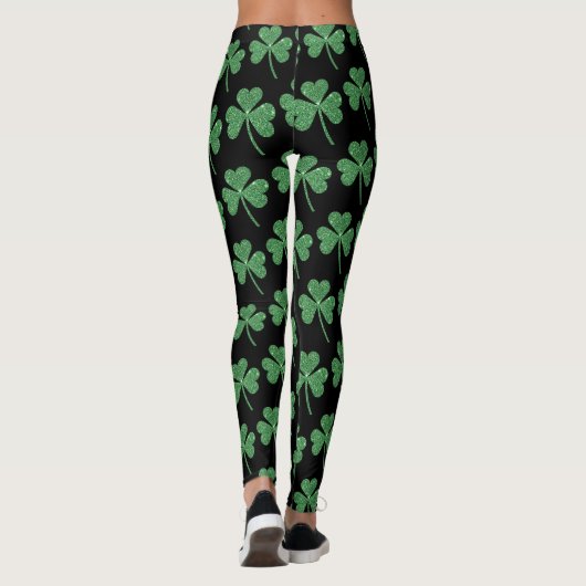 St. Patrick's Day Green Shamrock Vine Irish Party Leggings (Achterkant)