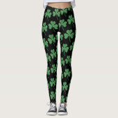 St. Patrick's Day Green Shamrock Vine Irish Party Leggings (Voorkant)