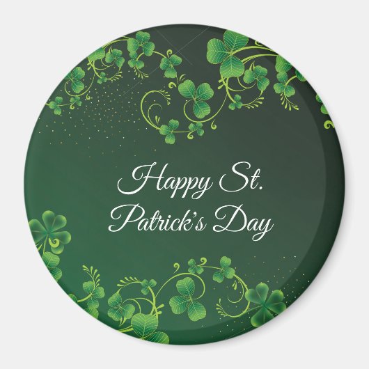St. Patrick's Day Green Shamrock Vine Irish Party Magneet (Voorkant)