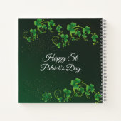 St. Patrick's Day Green Shamrock Vine Irish Party Notitieboek (Achterkant)