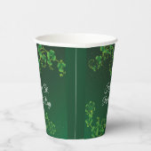 St. Patrick's Day Green Shamrock Vine Irish Party Papieren Bekers (Rechts)