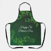 St. Patrick's Day Green Shamrock Vine Irish Party Schort (Voorkant)