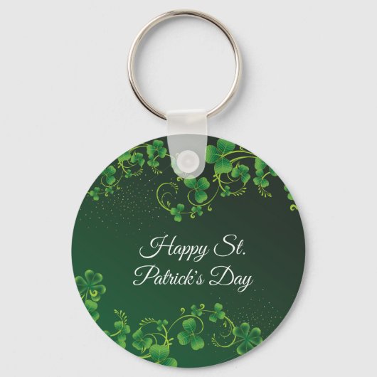 St. Patrick's Day Green Shamrock Vine Irish Party Sleutelhanger (Voorkant)