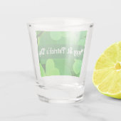St. Patrick's Day Green Shamrocks and Clovers      Shot Glas (Achterkant)