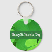 St. Patrick's Day Green Shamrocks and Clovers      Sleutelhanger (Achterkant)